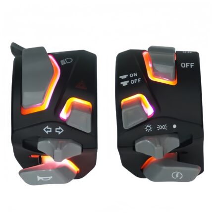 Universal LED Light Colorful Motorcycle Handle Switch Modified Handlebar Control Headlight Turn Signal Horn Switch
