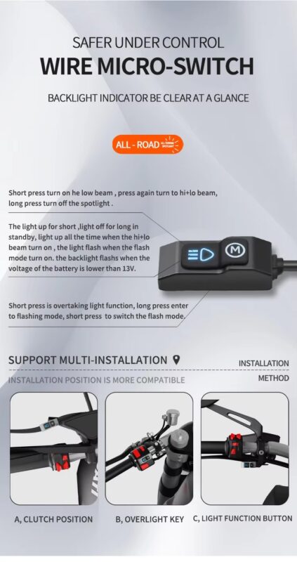 Hot Sale High Quality 150W High and Low Beam Motorcycle Spotlight for Scooter ADV Off-road Wide Range Yellow and White Light18