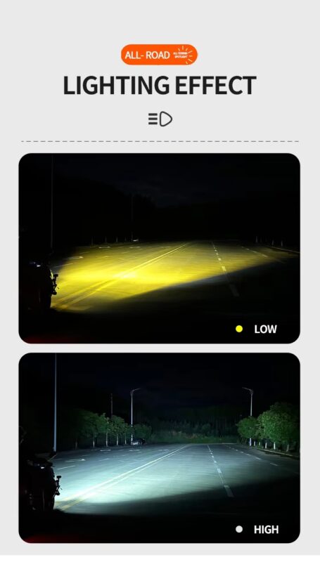 Hot Sale High Quality 150W High and Low Beam Motorcycle Spotlight for Scooter ADV Off-road Wide Range Yellow and White Light9