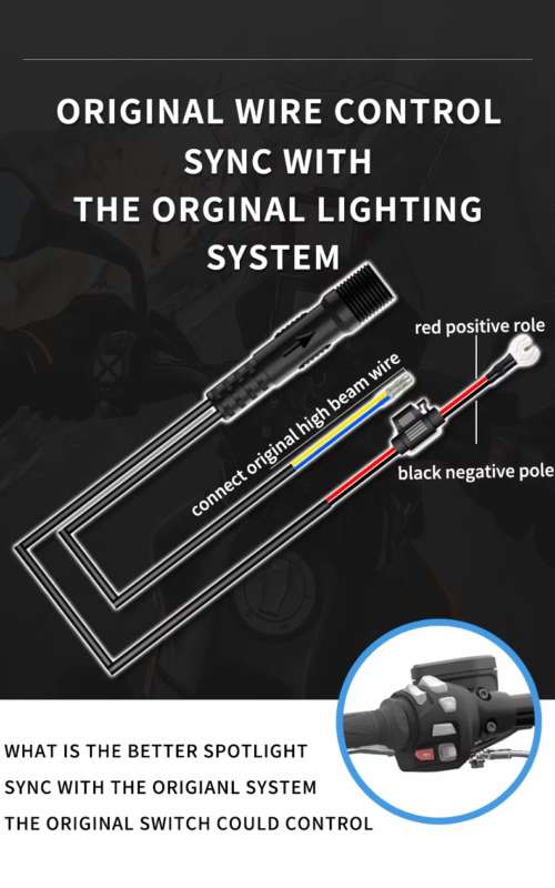 L2 80W Waterproof IP67 Fog Lamp 9-90V Aluminum Alloy LED Spotlight Wire Switch High Low13