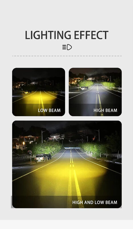 L6 60W Waterproof IP67 Fog Lamp 9-90V Aluminum Alloy Motorcycle LED Spotlight with Wire Switch High Low Beam Motorcycle10