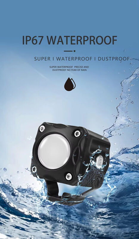 L6 60W Waterproof IP67 Fog Lamp 9-90V Aluminum Alloy Motorcycle LED Spotlight with Wire Switch High Low Beam Motorcycle14