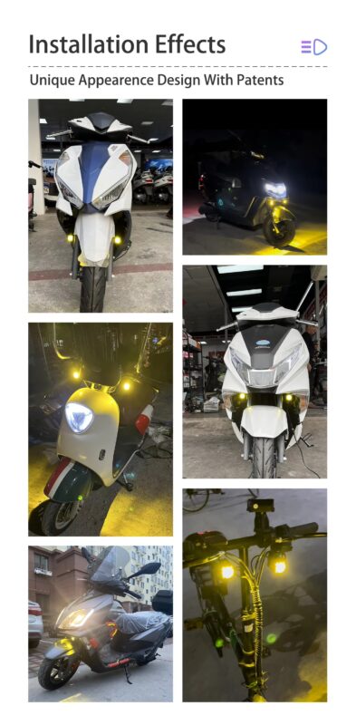 W12 12W Waterproof Electric Bicycle Fog Lamp 9-90V Aluminum Alloy Motorcycle LED Spotlight with Wire Switch High Low Beam11