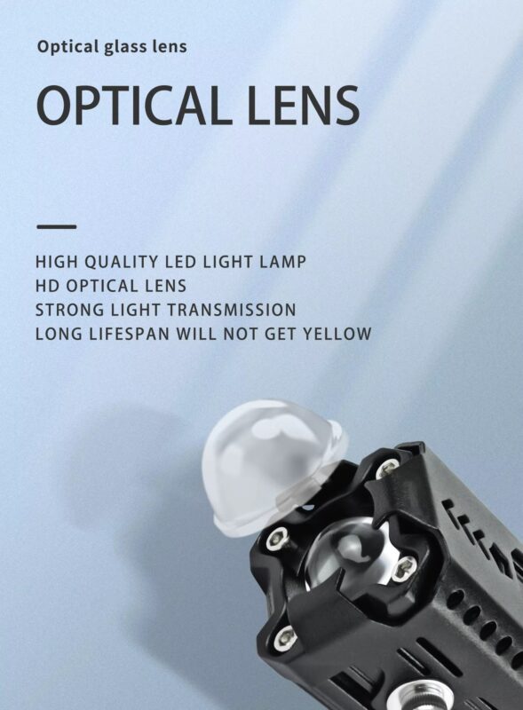 X6 40W Waterproof Electric Bicycle Fog Lamp 12-90V Aluminum Alloy Motorcycle LED Spotlight with Wire Switch High Low Beam9