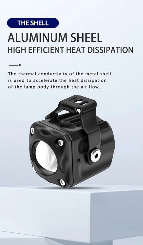 X7 40W Waterproof IP67 Fog Lamp 9-90V Aluminum Alloy Motorcycle LED Spotlight with Wire Switch High Low Beam MOTORCYCLE10