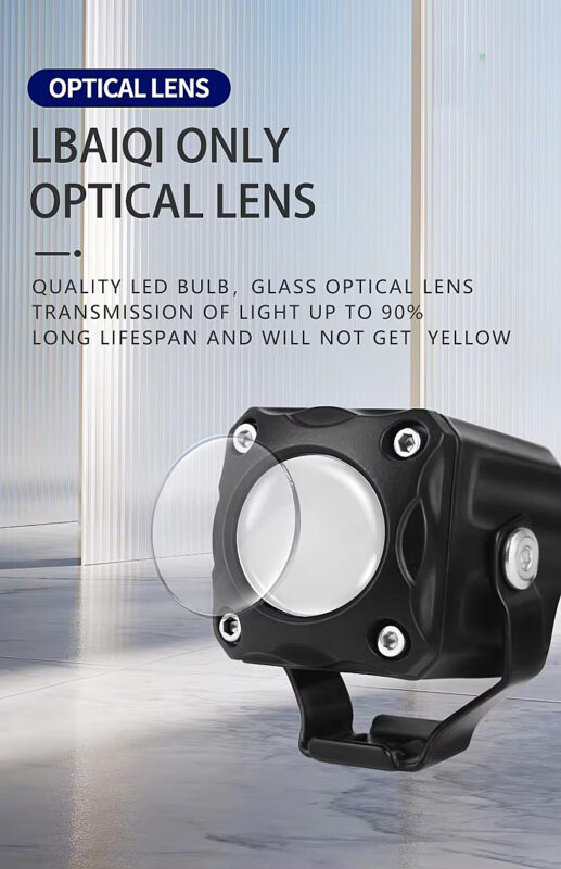 X7 40W Waterproof IP67 Fog Lamp 9-90V Aluminum Alloy Motorcycle LED Spotlight with Wire Switch High Low Beam MOTORCYCLE15