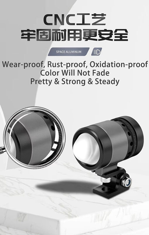 X8 40W Waterproof Electric Bicycle Fog Lamp 12-90V Aluminum Alloy Motorcycle LED Spotlight with Wire Switch High Low Beam10