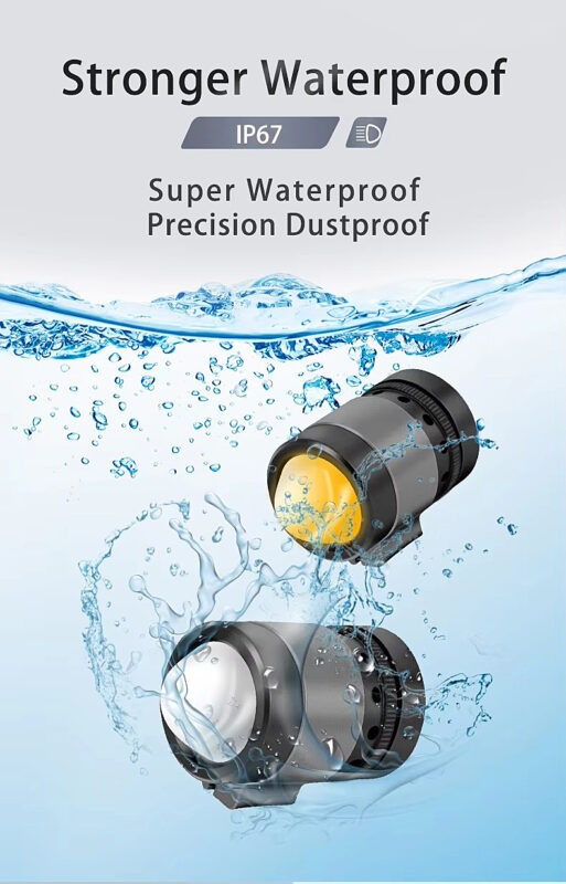 X8 40W Waterproof Electric Bicycle Fog Lamp 12-90V Aluminum Alloy Motorcycle LED Spotlight with Wire Switch High Low Beam15